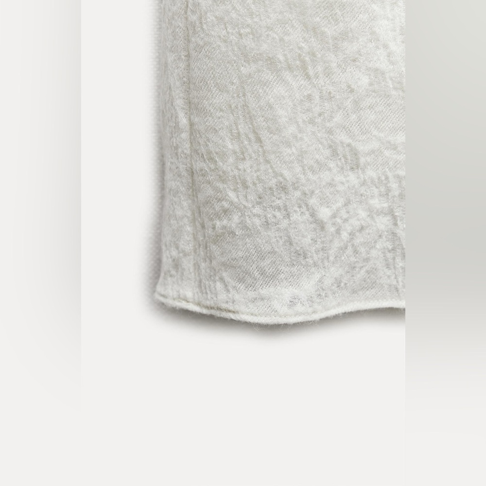 Zara white high neck long sleeve dress - Picture 9 of 11
